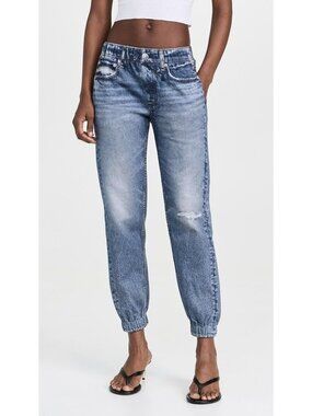 rag & bone Womens Medium Miramar Denim-Print Joggers